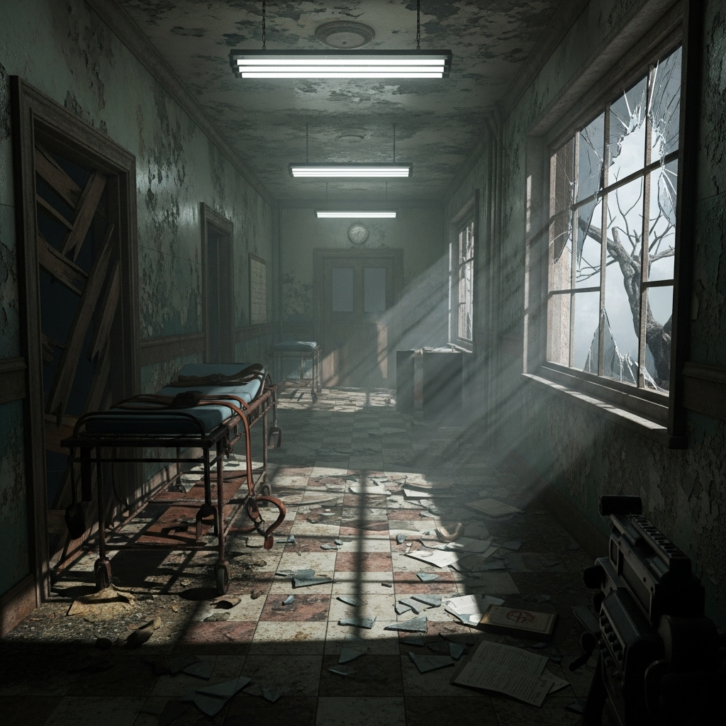 Abandoned asylum VR horror experience