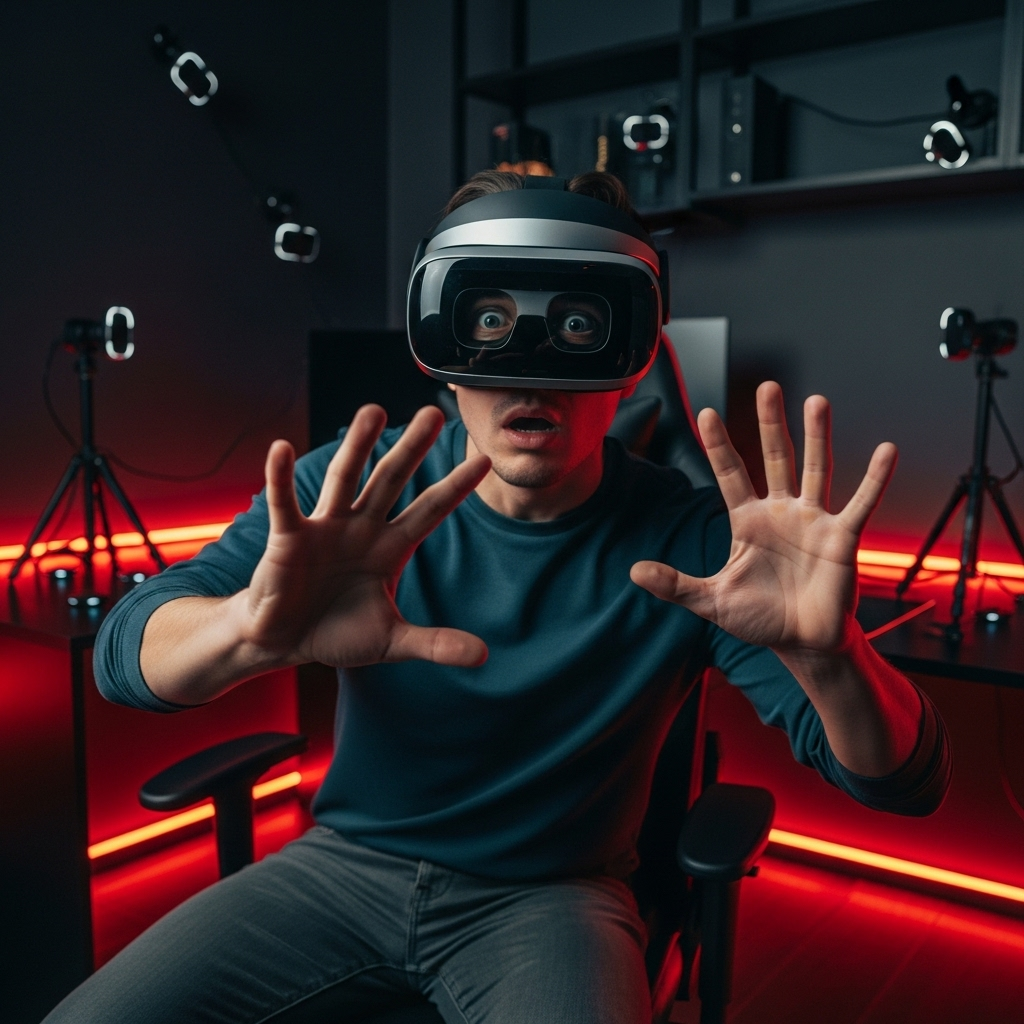 VR horror experience moment